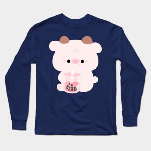 Cow Boba Tea Long Sleeve T-Shirt